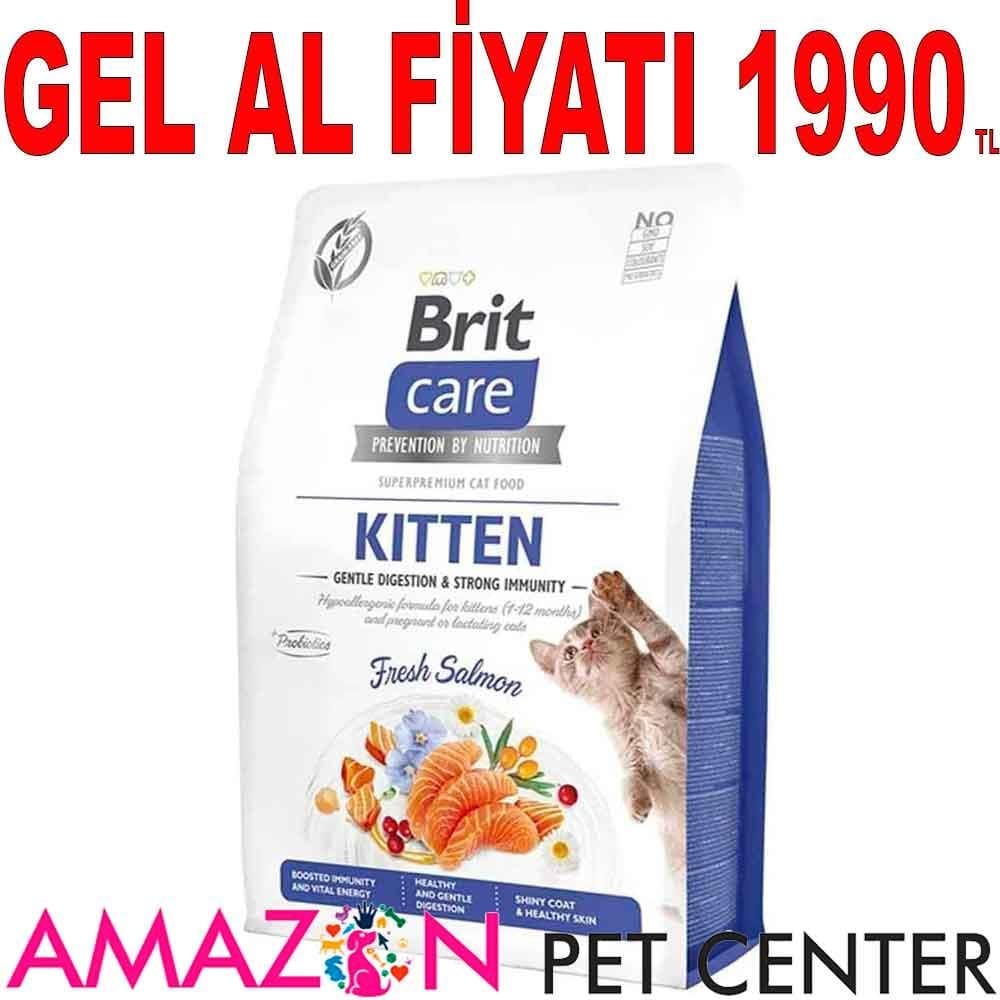Brit Care Gentle Digestion & Strong Immunity Tahılsız Somonlu Yavru Kedi Maması 7 Kg 17987004 Amazon Pet Center