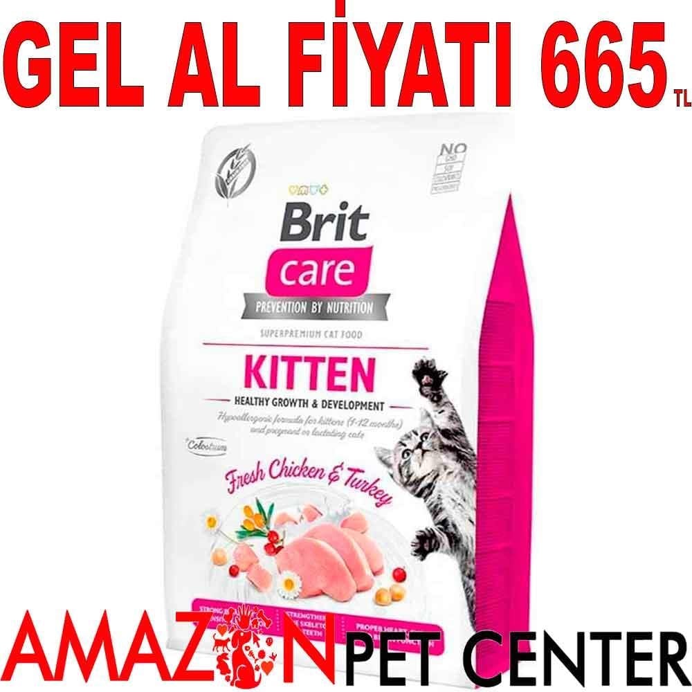 Brit Care Hypo-Allergenic Tavuklu ve Hindili Tahılsız Yavru Kedi Maması 2 Kg 17988001 Amazon Pet Center