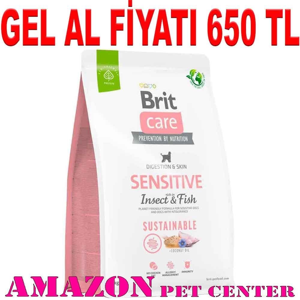 Brit Care Sensitive Digeston Skin Yetişkin Köpek Maması Balıklı Böcek Proteinli 3 Kg 8595602559206 Amazon Pet Center
