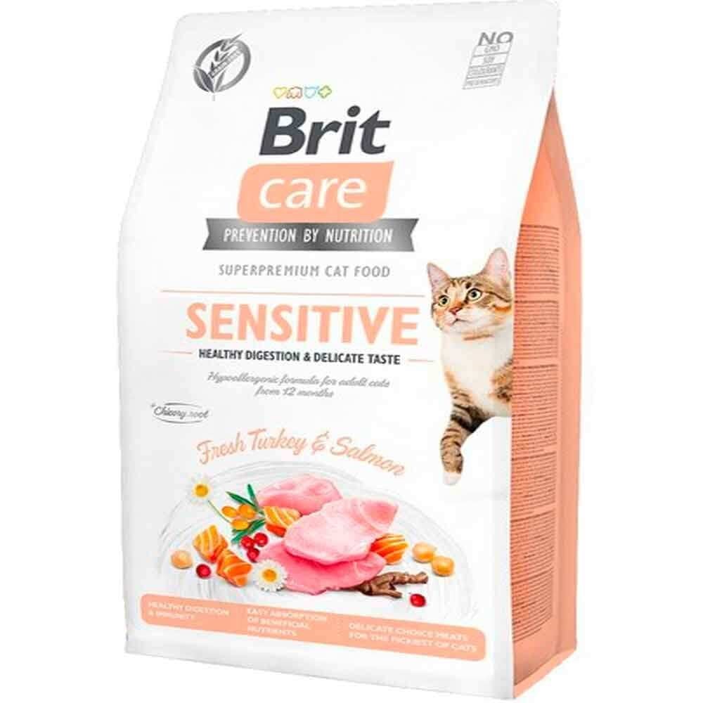Brit Care Sensitive Hypo-Allergenic Sindirim Sistemi Destekleyici Tahılsız Kedi Maması 2 kg 8595602540709 Brit Care Tahılsız Kedi Mamaları Amazon Pet Center