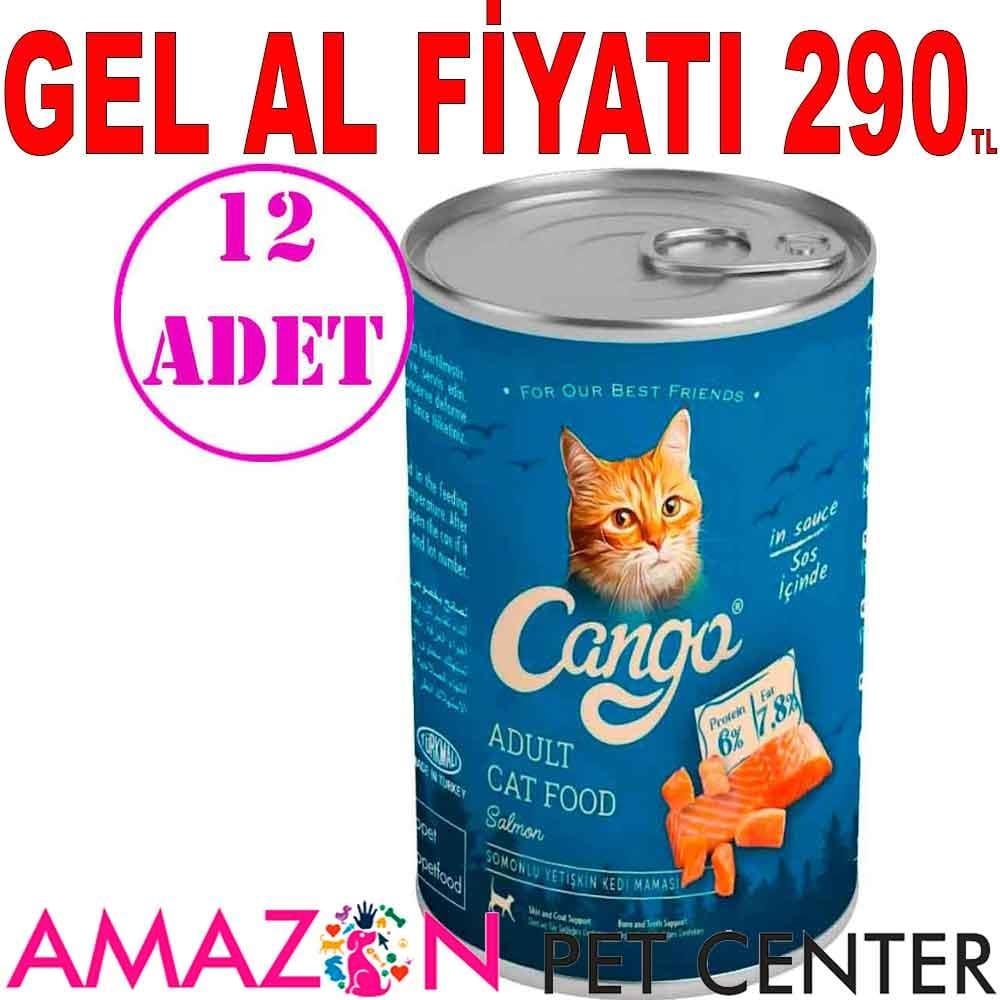 Cango Kedi Konservesi Somonlu 415 Gr 12 AD 21860003 Amazon Pet Center