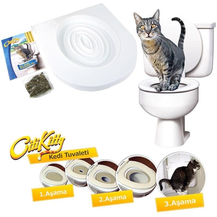 Citi Kitty Kedi Tuvalet Eğitim Seti Klozet Alıştırma Aparatı