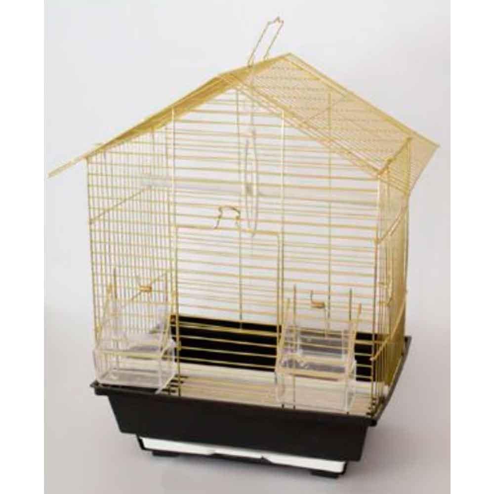 Euro Gold Kuş Kafesi Çatılı Pirinç Kaplama 1101AG 32123180 Amazon Pet Center