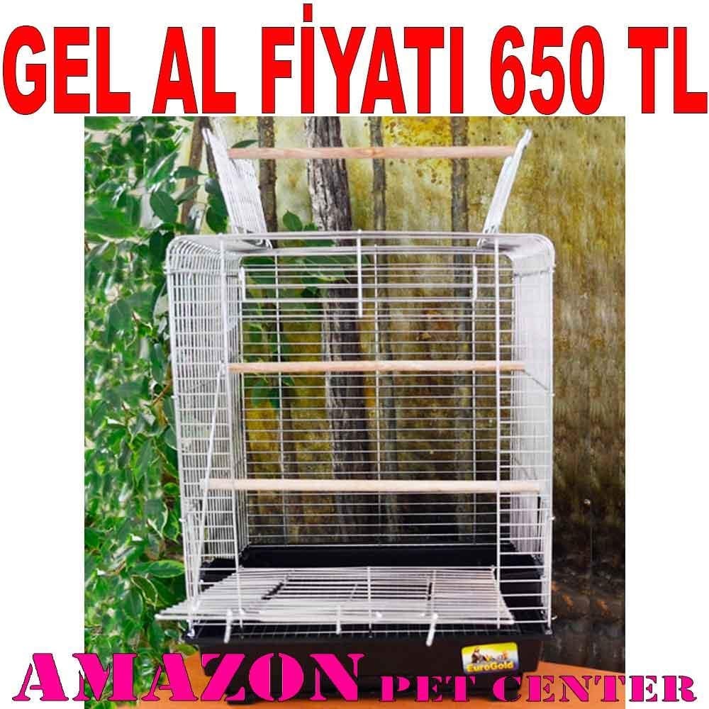 Euro Gold Papağan Kafesi Krom Açılır Çatılı 1830001399600 Amazon Pet Center