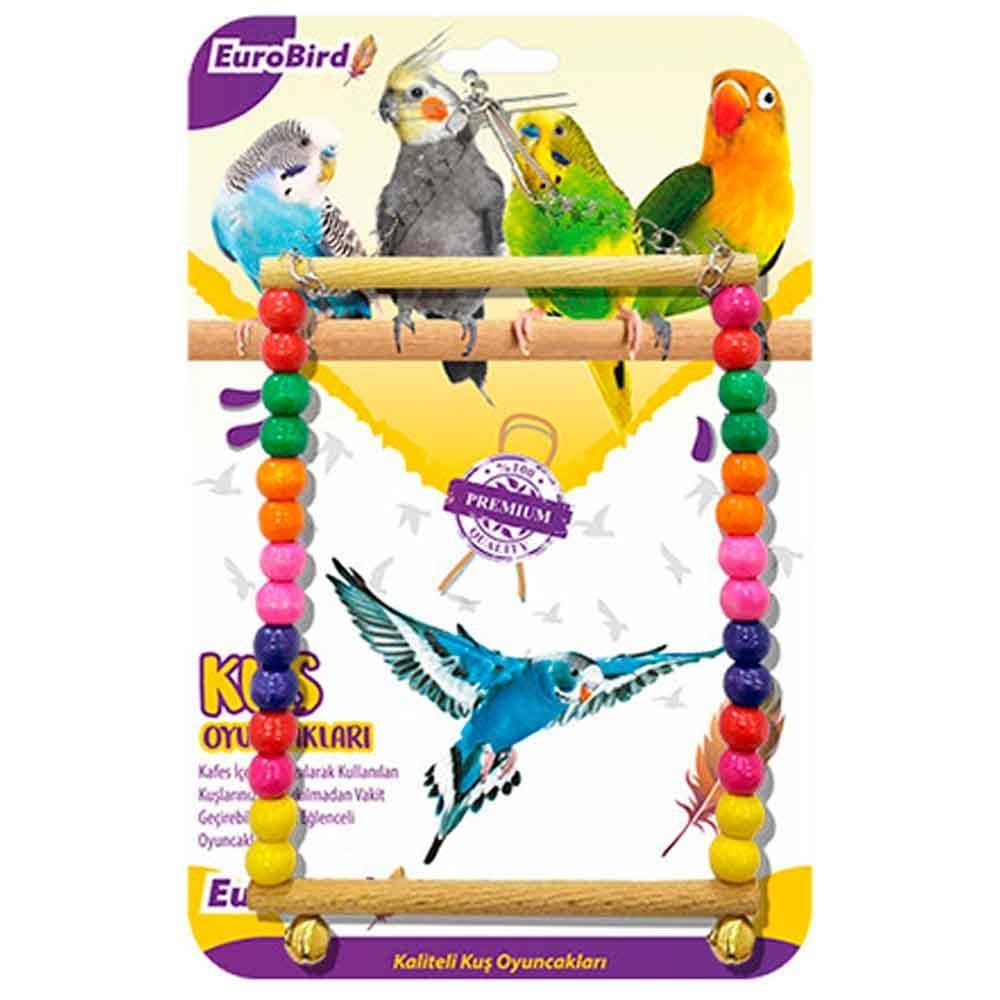EuroBird Kuş Salıncağı Renkli Boncuklu 16 cm 8681144136095 Amazon Pet Center