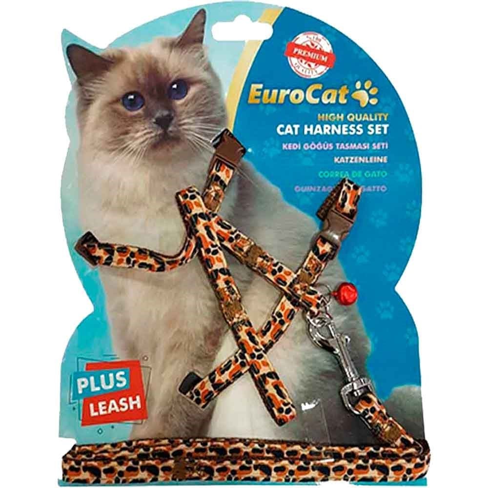 EuroCat Kedi Göğüs Tasması Leopar 1454000149792 EuroCat Kedi Beden Tasmaları Amazon Pet Center