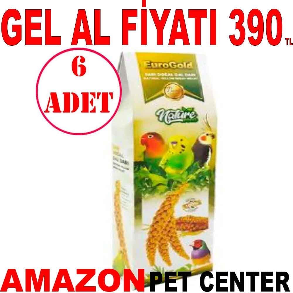 Eurogold Sarı Doğal Dal Darı Kuş Yemi 5'li Paket 6 AD 22189004 Amazon Pet Center