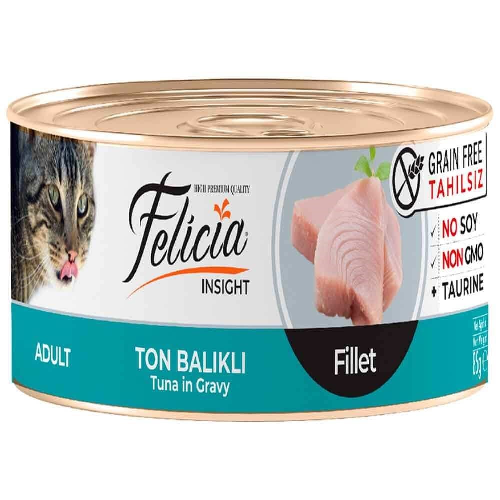 Felicia Tahılsız Ton Balık Filetolu Yaş Kedi Maması 85 Gr 8681299609109 Felicia Yetişkin Kedi Konserve Mamaları Amazon Pet Center