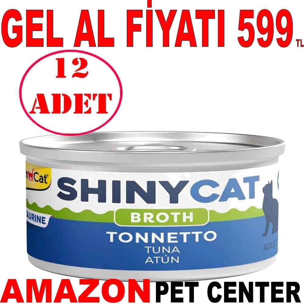 Gimcat Shinycat Kedi Konservesi Soslu Ton Balıklı 70 Gr 12 AD 22104007 Amazon Pet Center