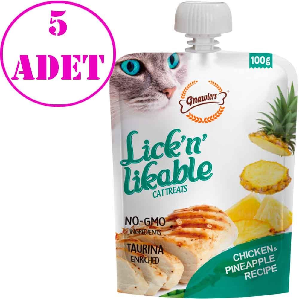 Gnawlers Kedi Ödülü Tavuk ve Ananas Aromalı 100 Gr 5 AD 21471001 Amazon Pet Center