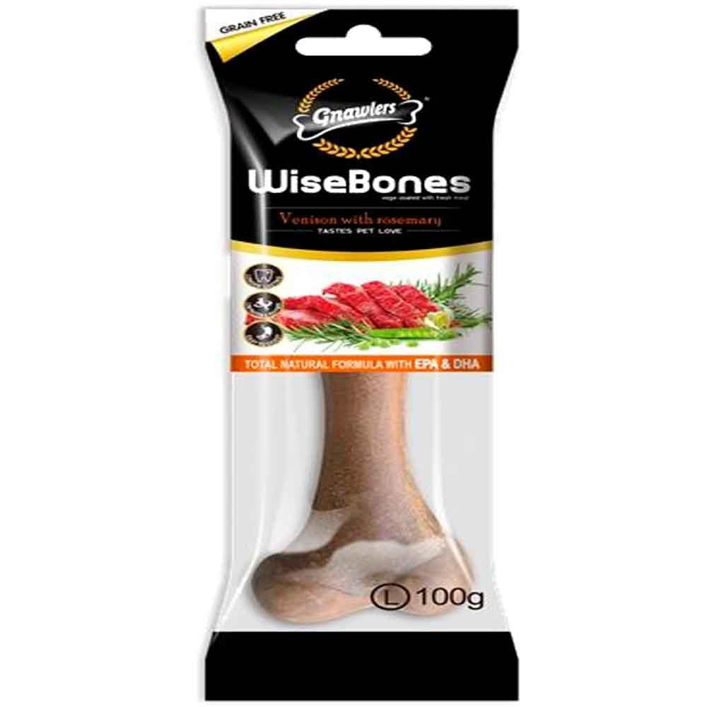 Gnawlers WISEBONES Biberiyeli ve Geyik Etli Köpek Ödül Kemiği 100 Gr 6942133307882 Amazon Pet Center
