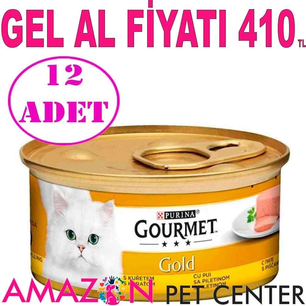 Gourmet Kıyılmış Tavuklu Kedi Konservesi 85 Gr 12 AD 21838002 Amazon Pet Center
