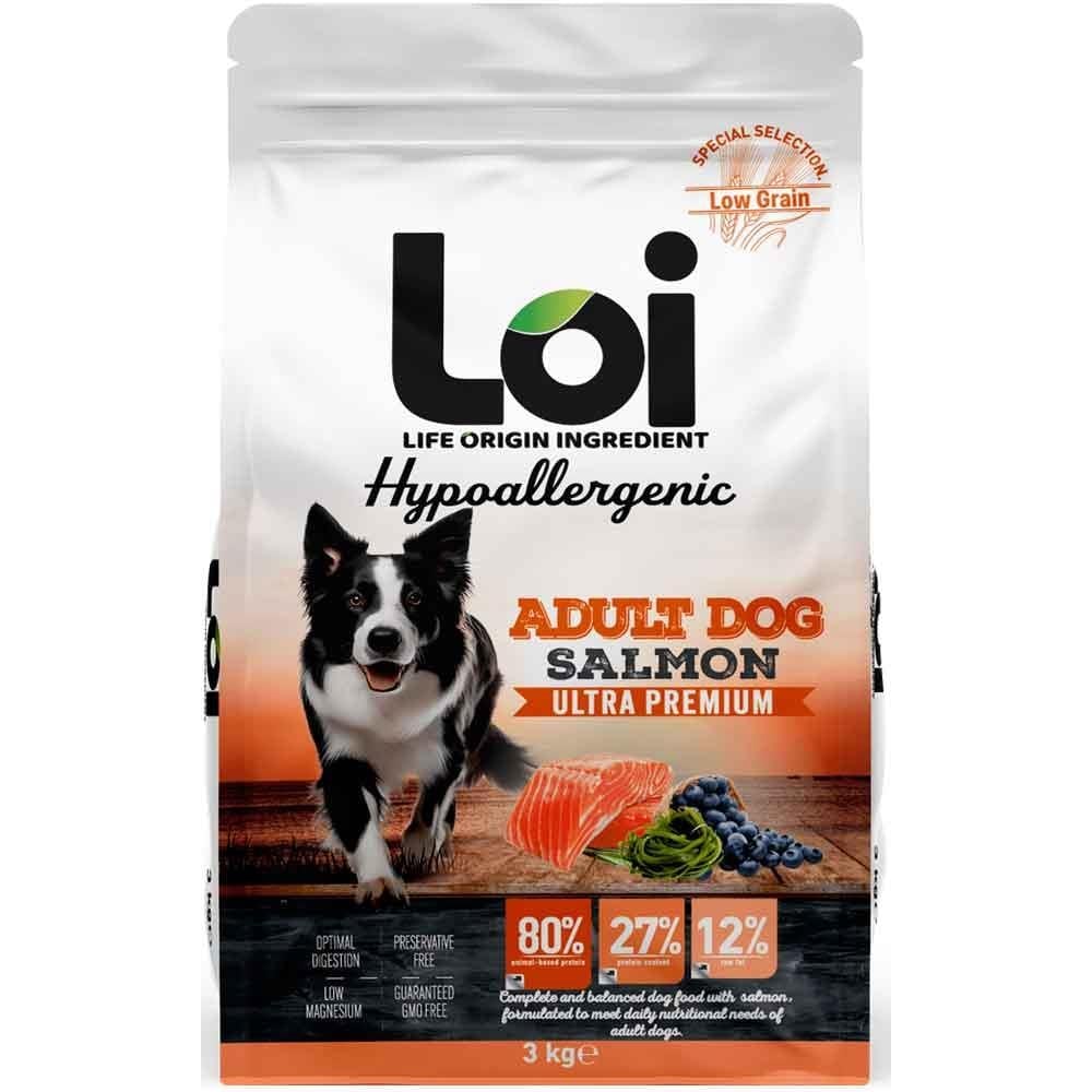 Loi Hipoalerjenik Somonlu Yetişkin Köpek Maması 3 Kg 8684674190308 Amazon Pet Center