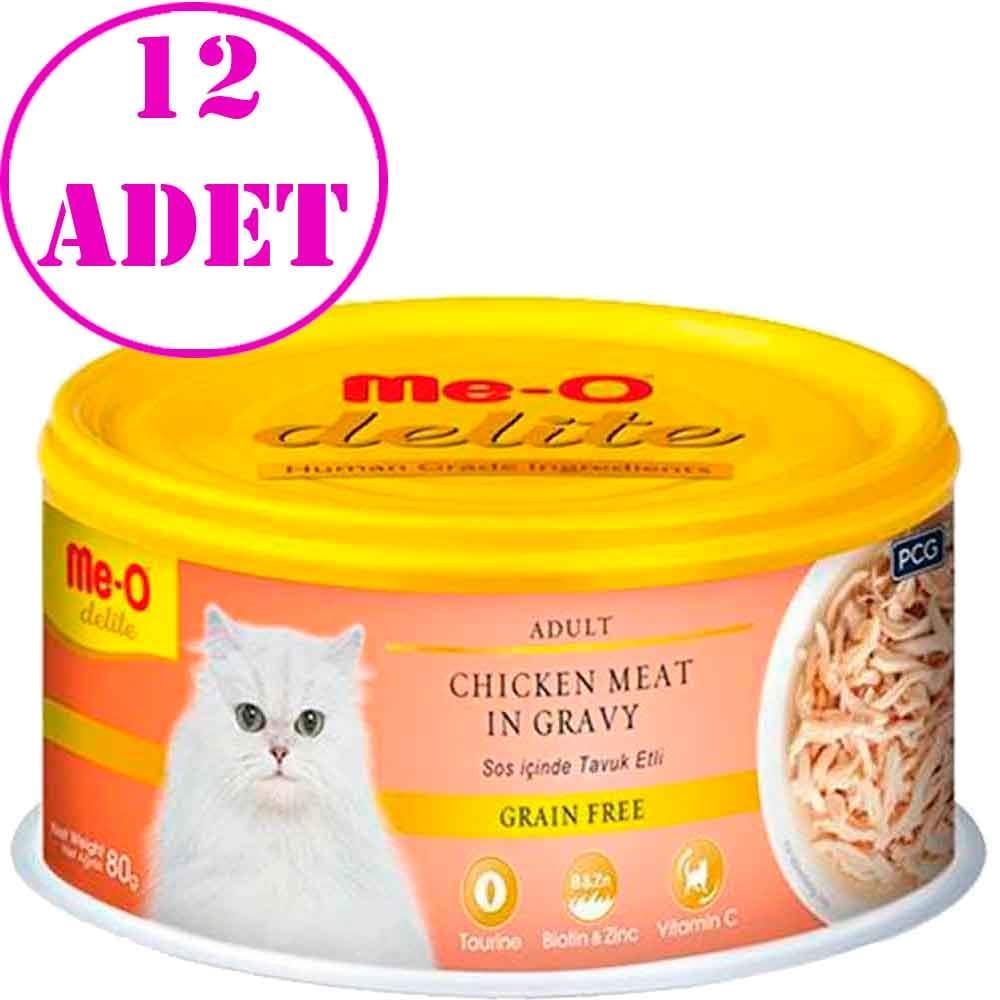 Meo Delite Tavuk Etli Tahılsız Kedi Konservesi 80 Gr 12 AD 19818009 Amazon Pet Center
