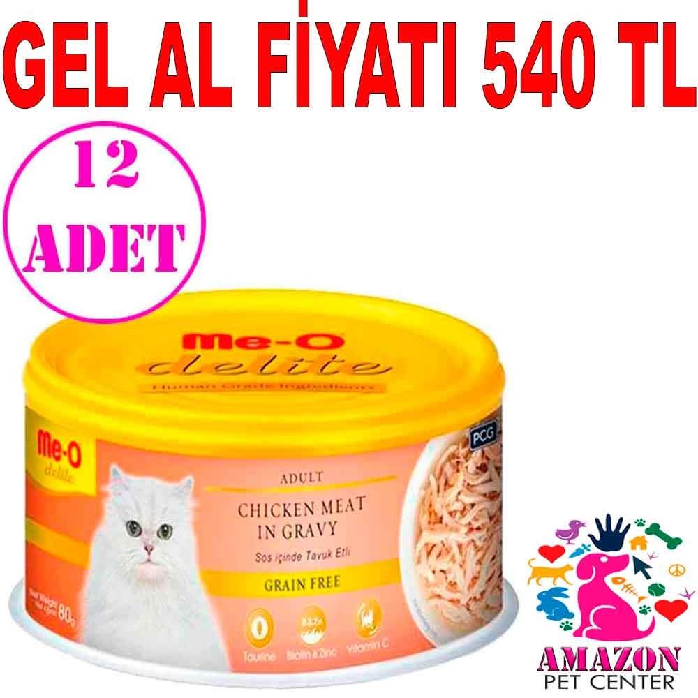 Meo Delite Tavuk Etli Tahılsız Kedi Konservesi 80 Gr 12 AD 19819006 Amazon Pet Center