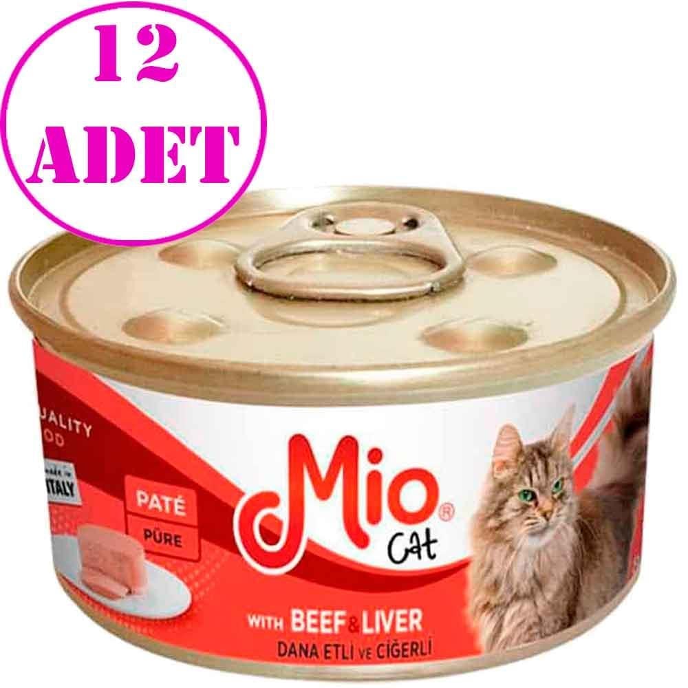 Mio Dana Etli ve Ciğerli Yetişkin Kedi Konservesi 85 Gr 12 AD 32113150 Amazon Pet Center