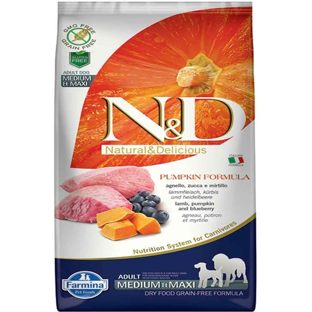 ND Balkabaklı Kuzu Etli Medium Maxi Tahılsız Köpek Maması 12 Kg 8010276033369 N&D Yetişkin Köpek Mamaları Amazon Pet Center