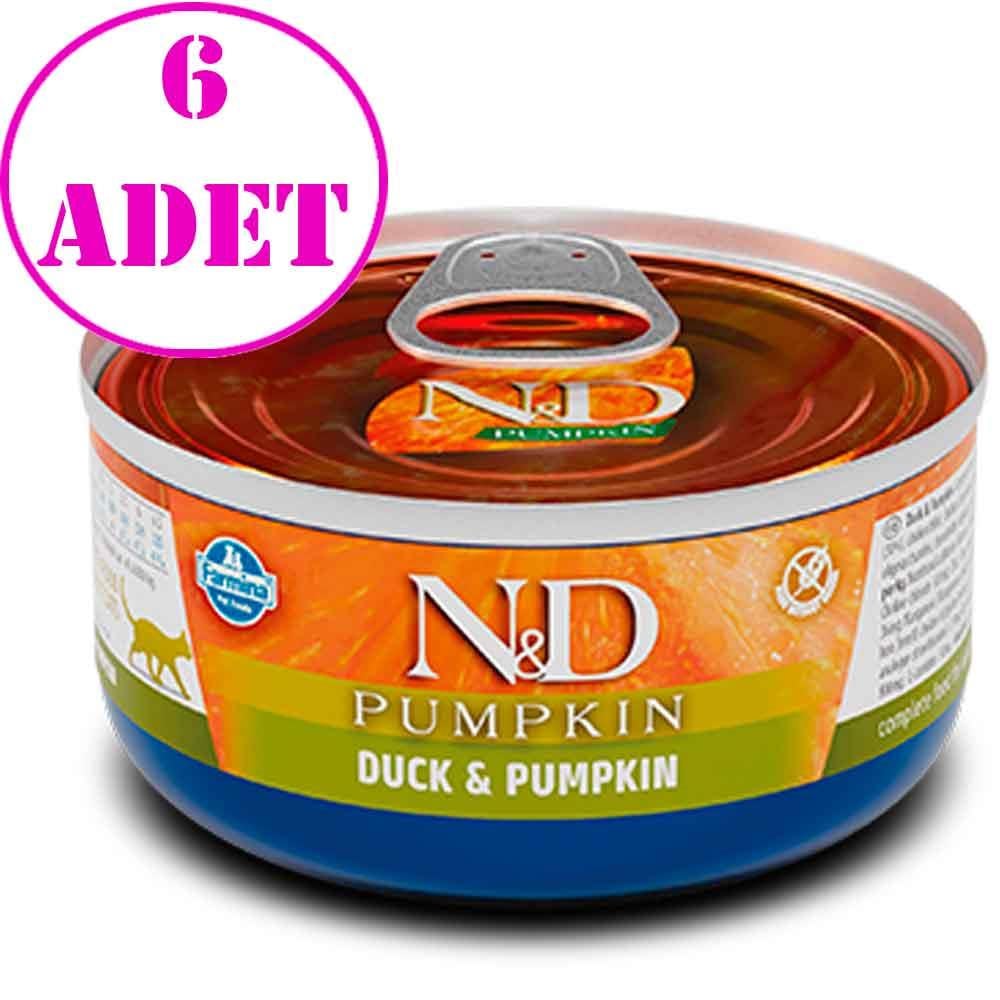 ND Balkabaklı Tahılsız Ördekli Kedi Konservesi 70 Gr 6 AD 32135886 Amazon Pet Center