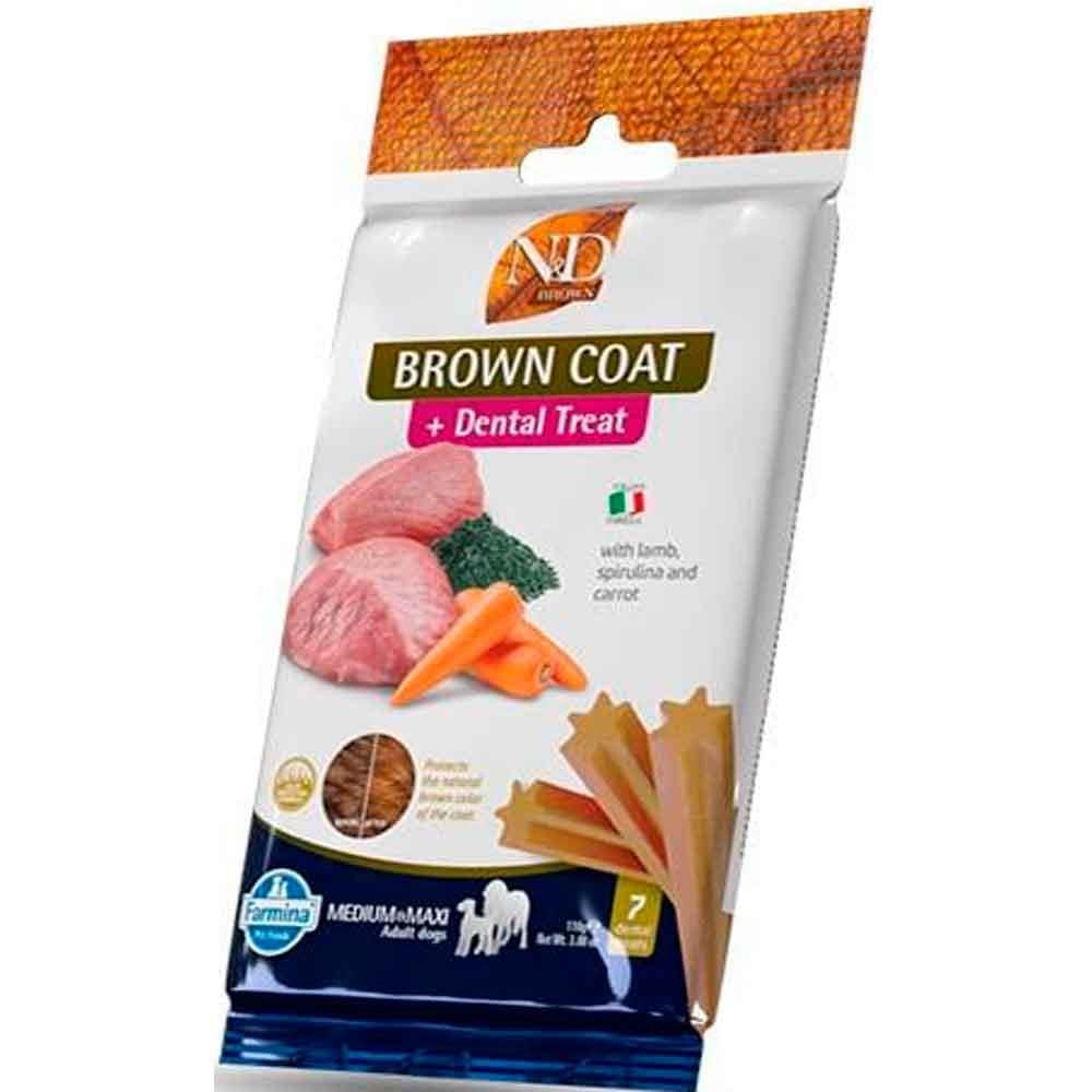ND Dental Treat Brown Coat Medium/Maxi Köpek Ödülü 7'li Paket 8010276044730 Amazon Pet Center