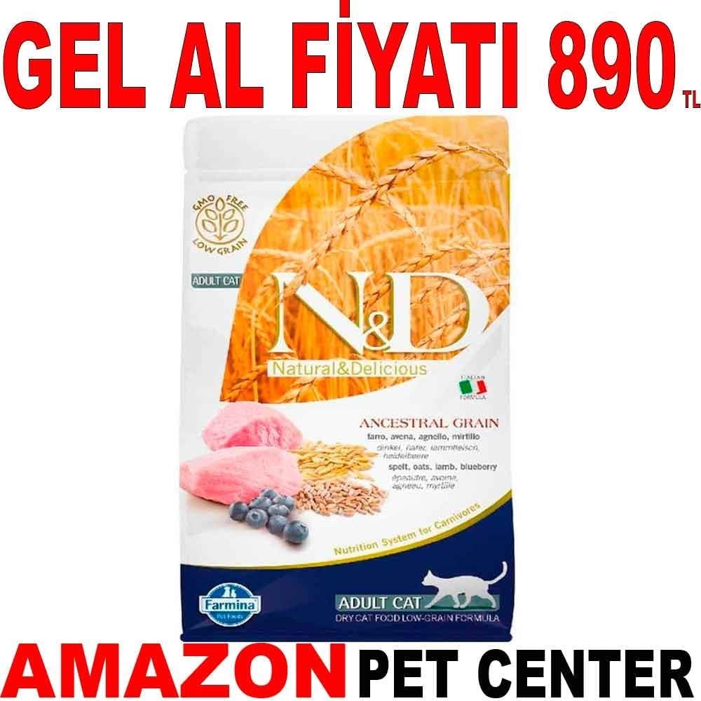 ND Düşük Tahıllı Kuzulu Yaban Mersinli Kedi Maması 1,5 Kg 18569001 Amazon Pet Center