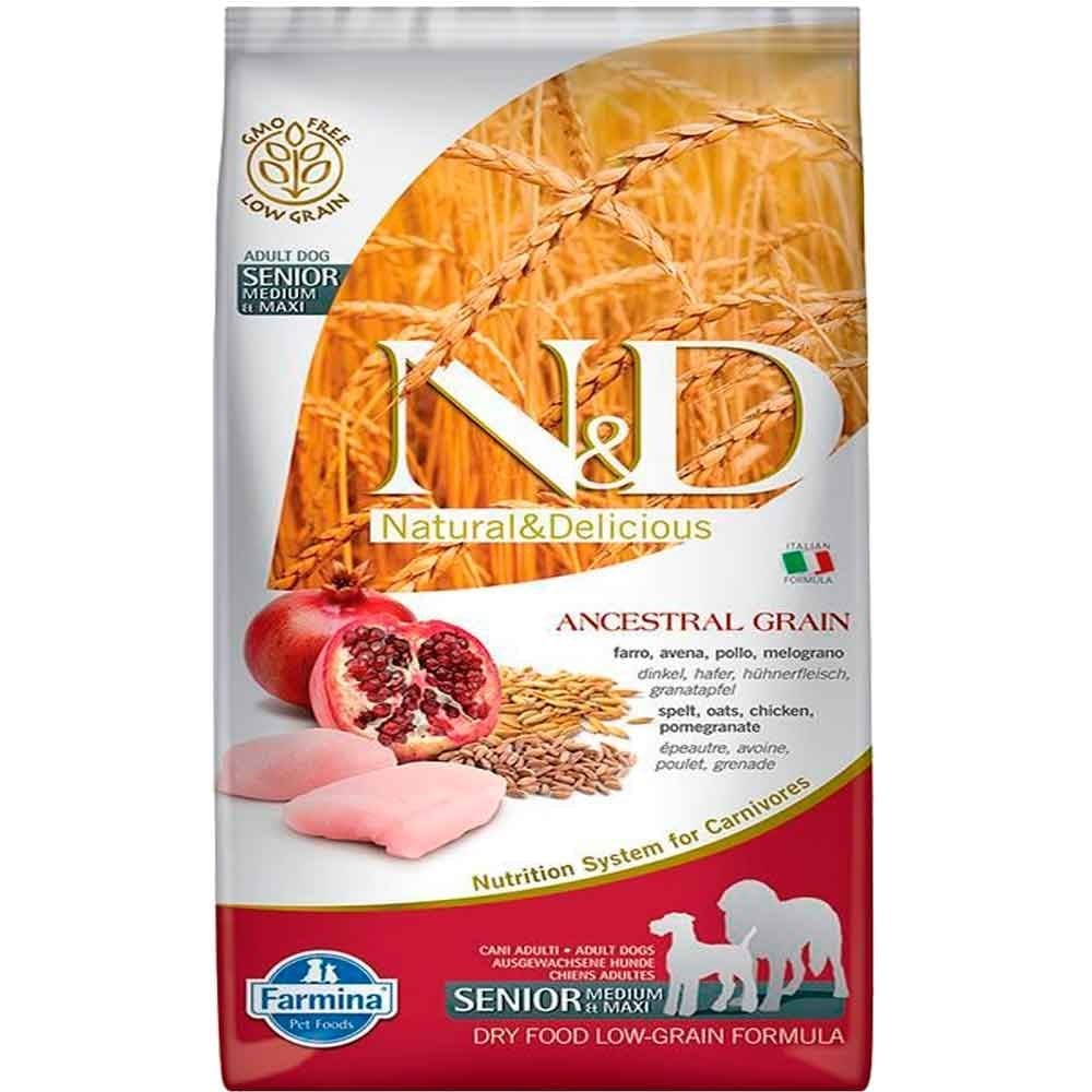 ND Düşük Tahıllı Senior Tavuk ve Narlı Yaşlı Köpek Maması 12 Kg 8010276030542 N&D Tahılsız Köpek Mamaları Amazon Pet Center