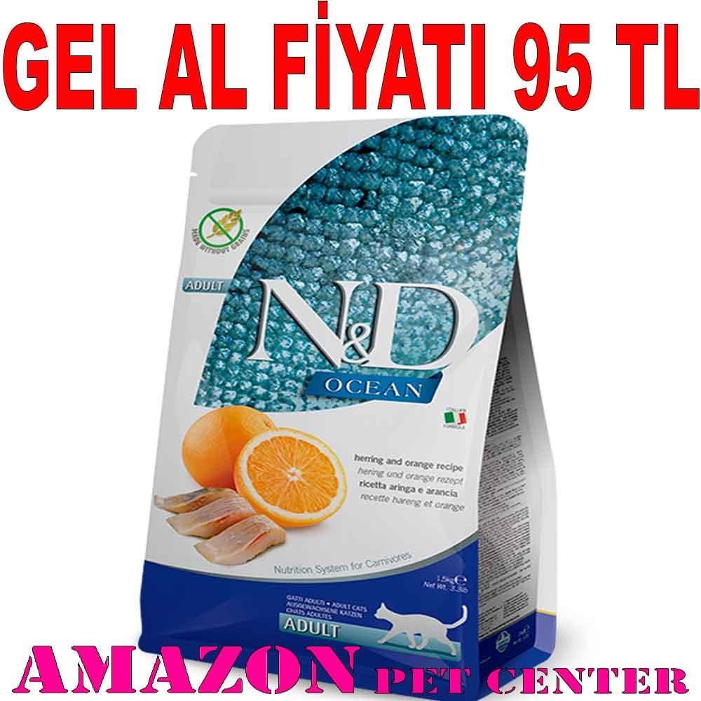 ND Ocean Ringa Balığı Ve Portakallı Kısır Kedi Maması 300 GR 8010276036698 Amazon Pet Center