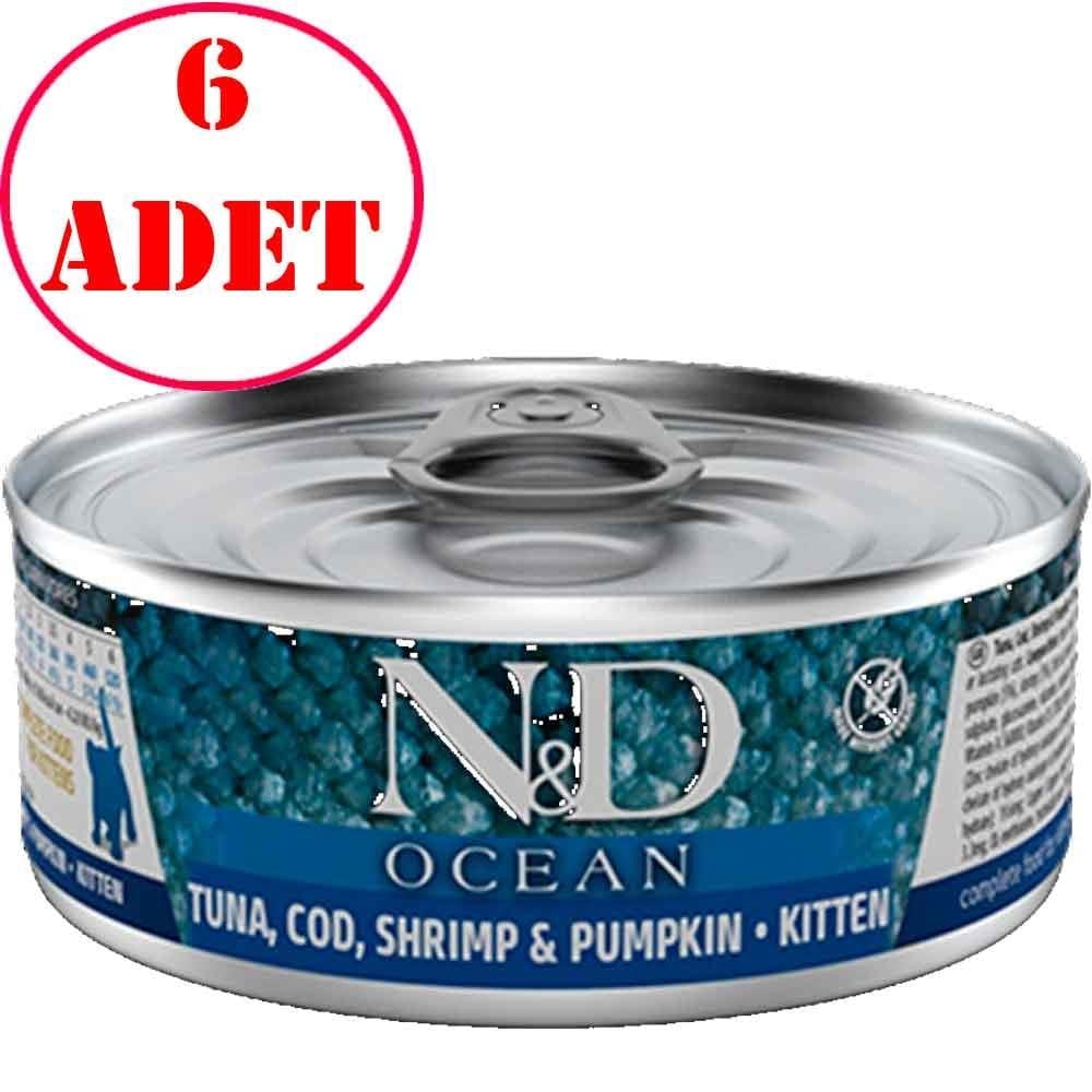 ND Ocean Yavru Kedi Konservesi Balkabaklı Balıklı Karidesli 70 Gr 6 AD 22297006 Amazon Pet Center