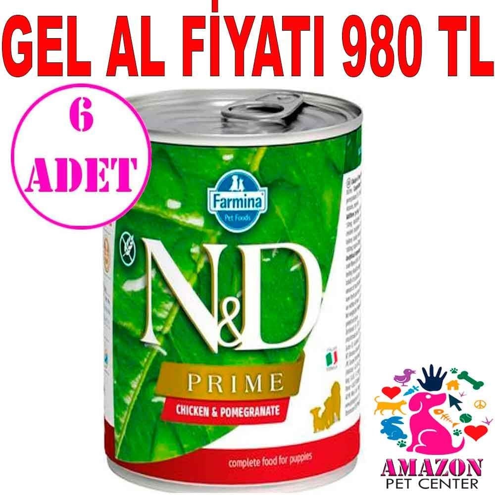ND Prime Tahılsız Tavuklu Narlı Yavru Köpek Konservesi 285 Gr 6 AD 18768008 Amazon Pet Center