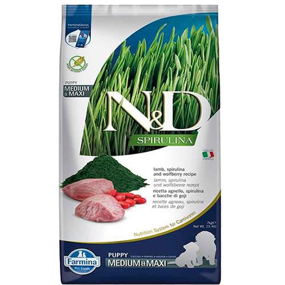 ND Spirulina Kuzu Etli Orta ve Büyük Irk Yavru Köpek Maması 7 KG 8010276041050 Amazon Pet Center