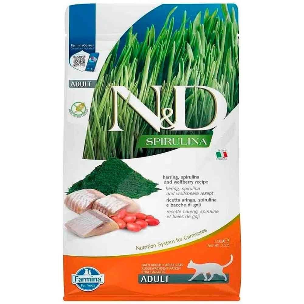 ND Spirulina Ringa Balıklı Kedi Maması 1,5 Kg 8010276041135 Amazon Pet Center