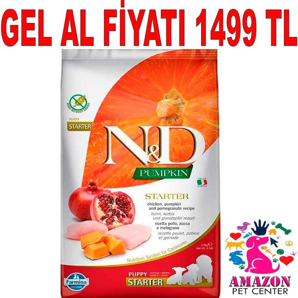 ND Starter Tavuk Etli Bal Kabaklı ve Narlı Tüm Irklar için Tahılsız Yavru Köpek Maması 2,5kg 18604009 Amazon Pet Center