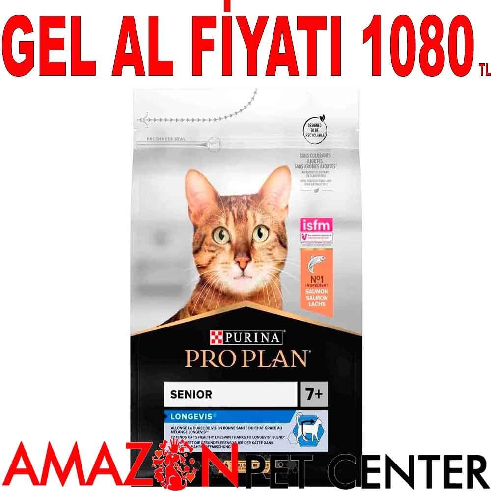 Proplan Senior Somonlu Yaşlı Kedi Maması 3 Kg-GEL AL 21991004 Amazon Pet Center