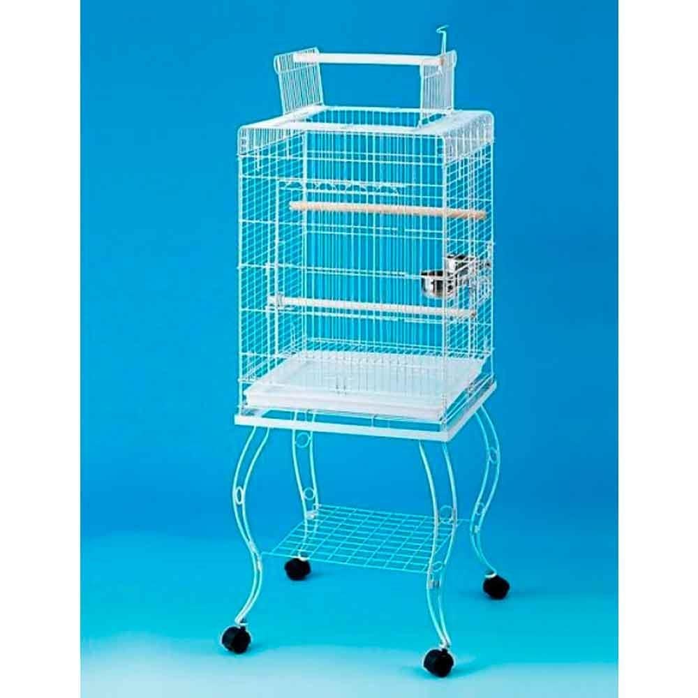 QH Sehpalı Papağan Kafesi Beyaz 51x51x129 Cm 901 AB 19919003 Amazon Pet Center