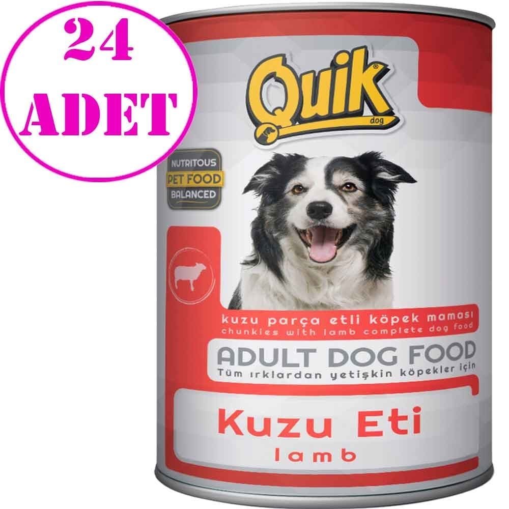 Quik Kuzu Etli Köpek Konservesi 415 gr 24 AD 32108156 Amazon Pet Center