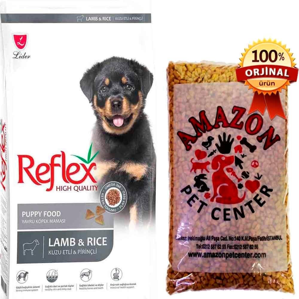 Reflex Kuzu Etli ve Pirinçli Yavru Köpek Maması Açık 1 Kg 32100907 Amazon Pet Center