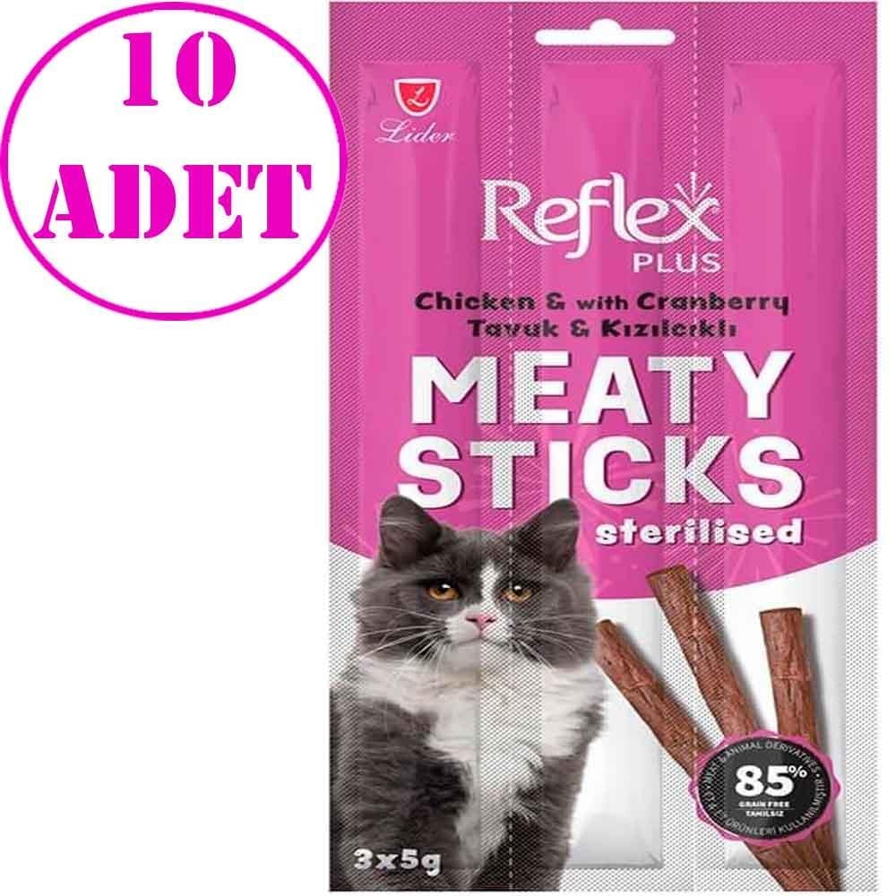 Reflex Plus Tavuklu ve Kızılcıklı Kısırlaştırılmış Kedi Ödül Çubuğu 3X5 Gr 10 AD 20844004 Amazon Pet Center