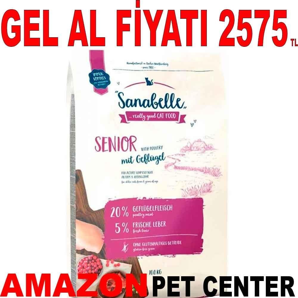 Sanabelle Senior Yaşlı Kedi Maması Kümes Hayvanlı 10 Kg 22261007 Amazon Pet Center