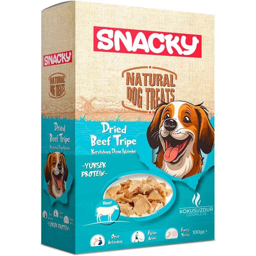 Snacky Köpek Ödülü Kurutulmuş Dana İşkembe 100 Gr 4'lü Paket 8682631204570 Amazon Pet Center