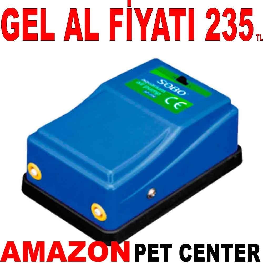 Sobo Çift Çıkışlı Hava Motoru Ayarlı 5W 2X4 Lt/Min 22217004 Amazon Pet Center