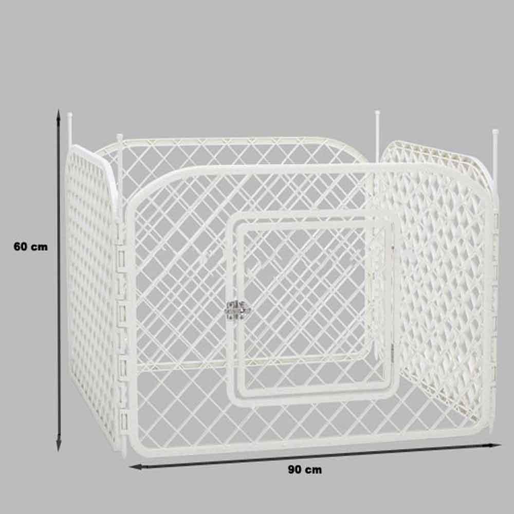 Strong Plastik Köpek Oyun Bahçesi 4 Panel Çit 90x60 cm 1783001351607 Amazon Pet Center