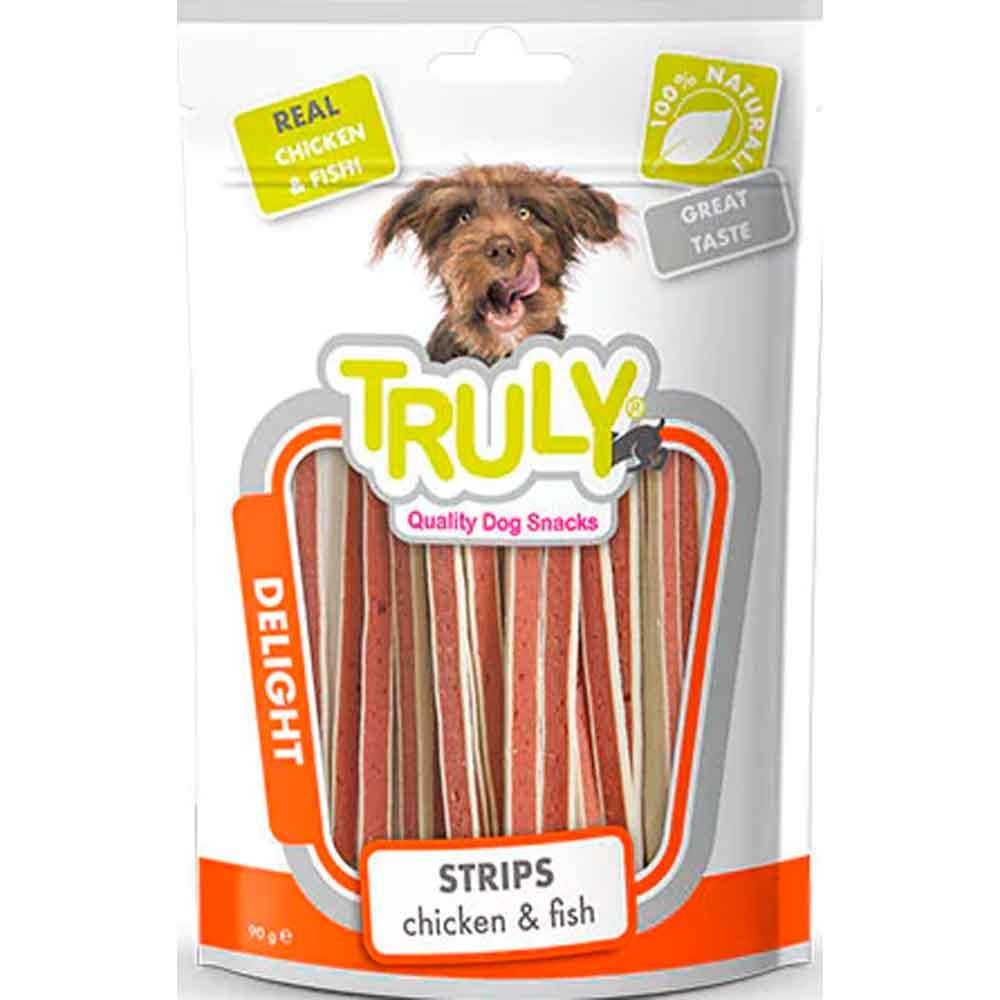 Truly Delight Tavuklu ve Balıklı Şerit Köpek Ödül Maması 90 Gr 8718692582040 Amazon Pet Center