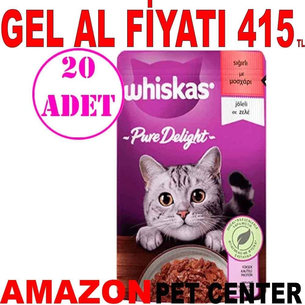 Whiskas Sığır Etli Jöleli Pouch Kedi Maması 85 Gr 20 AD 18974003 Amazon Pet Center