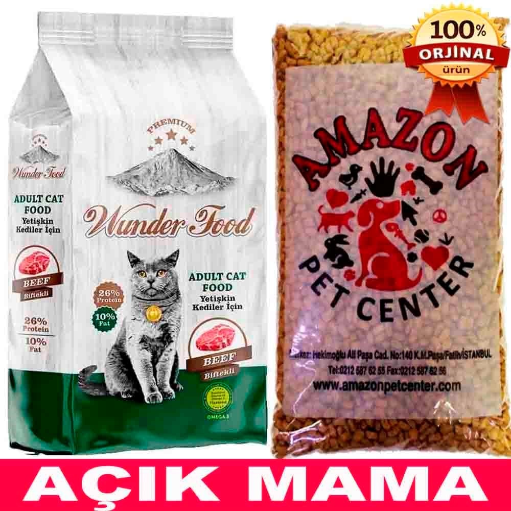 Wunder Food Biftekli Yetişkin Kedi Maması Açık 1 Kg 32131925 Amazon Pet Center
