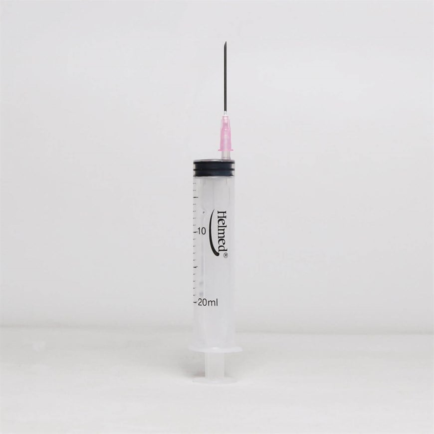 Helmed 20 CC 3 Parça (Contalı) Pembe Uçlu Enjektör 50'li Paket