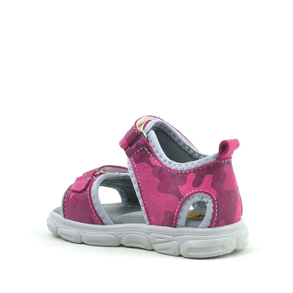 Rakerplus Wisps Hakiki Deri Pembe Kamuflaj Bebek Sandalet