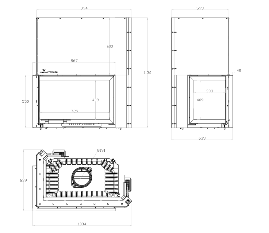 FONT 800/L/G - ODUN ŞÖMİNESİ