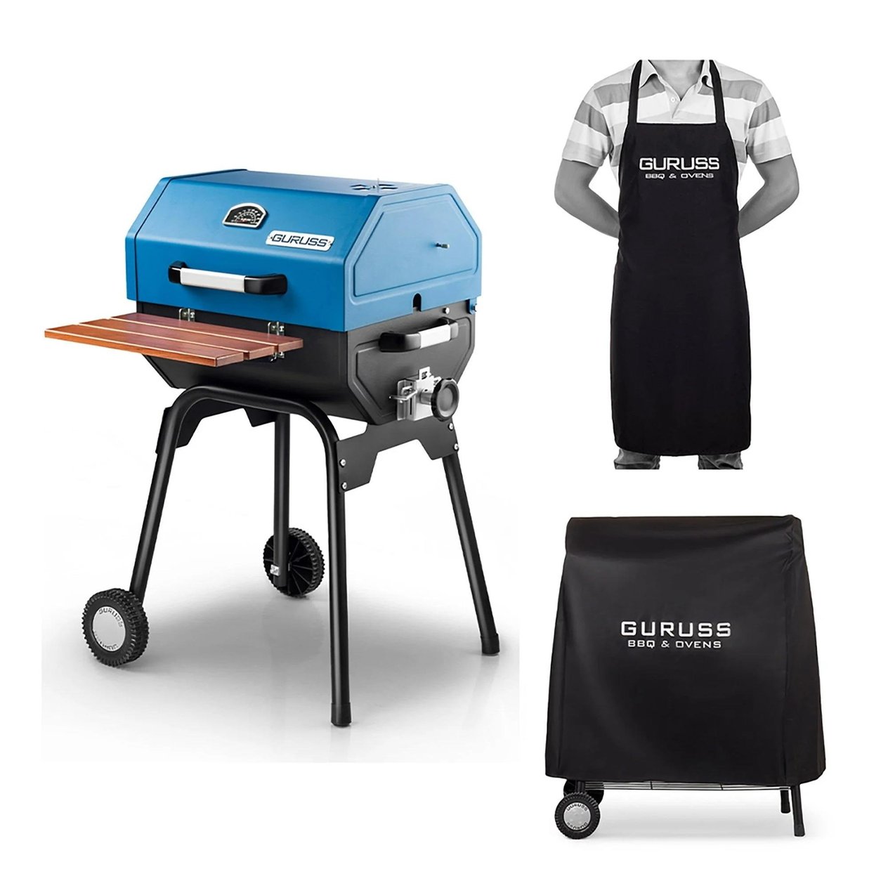 Guruss CG-050 Kömürlü Barbekü Takım Mavi