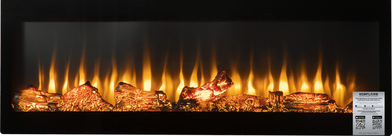 Korcam 130 Wall Mounted Electric Fireplace Insert without Heater