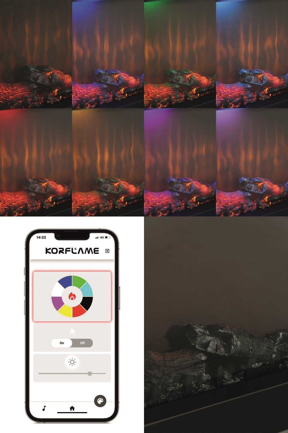 Korvista - 100 cm Üç Açık Şömine