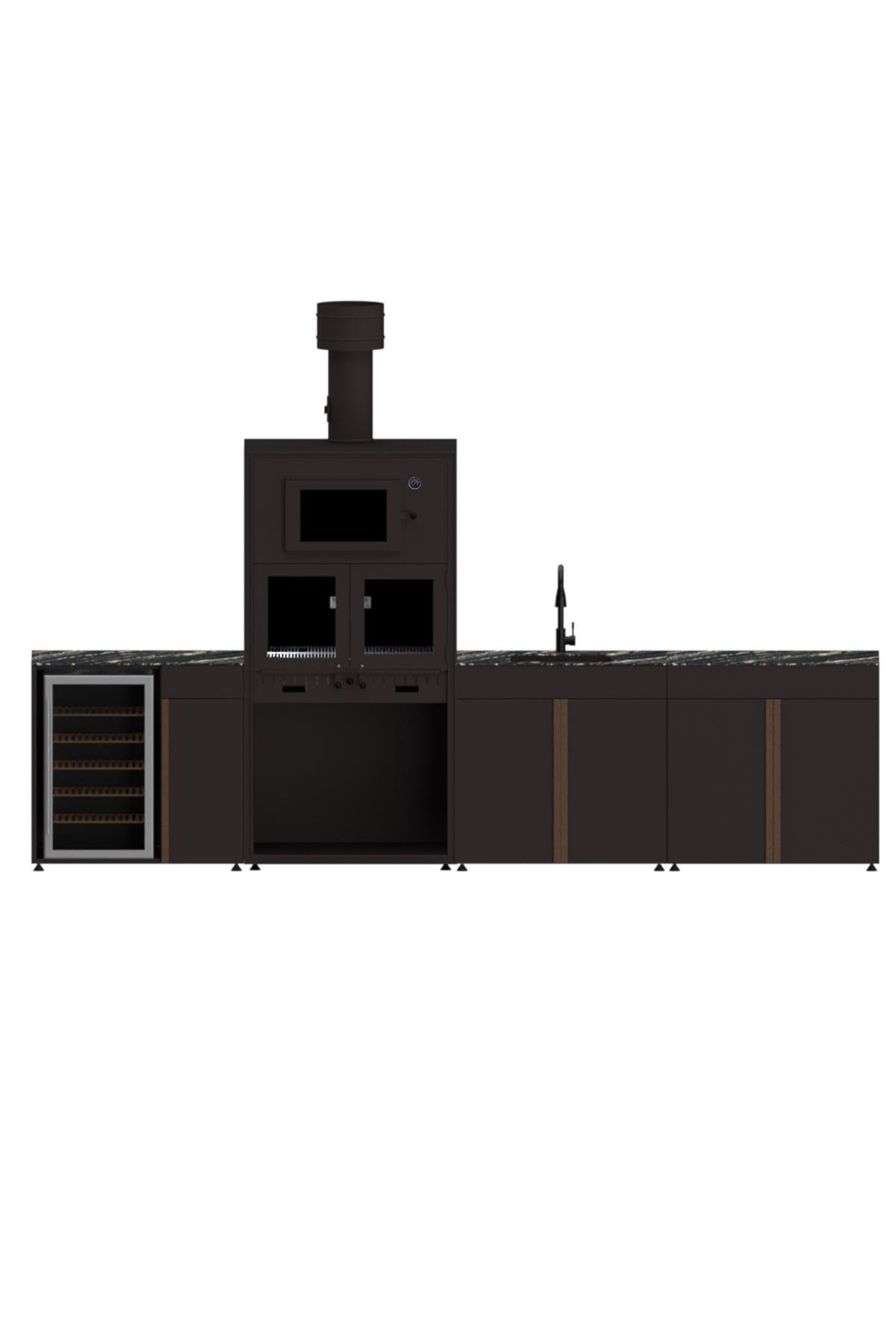 380cm Outdoor Kitchen Island - 4102 - 4 Modules